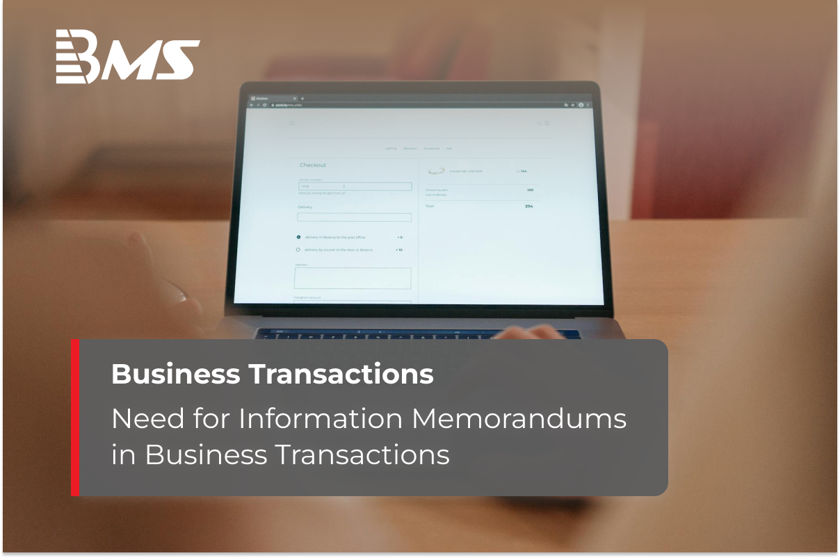  The Need for Information Memorandums in Business Transactions