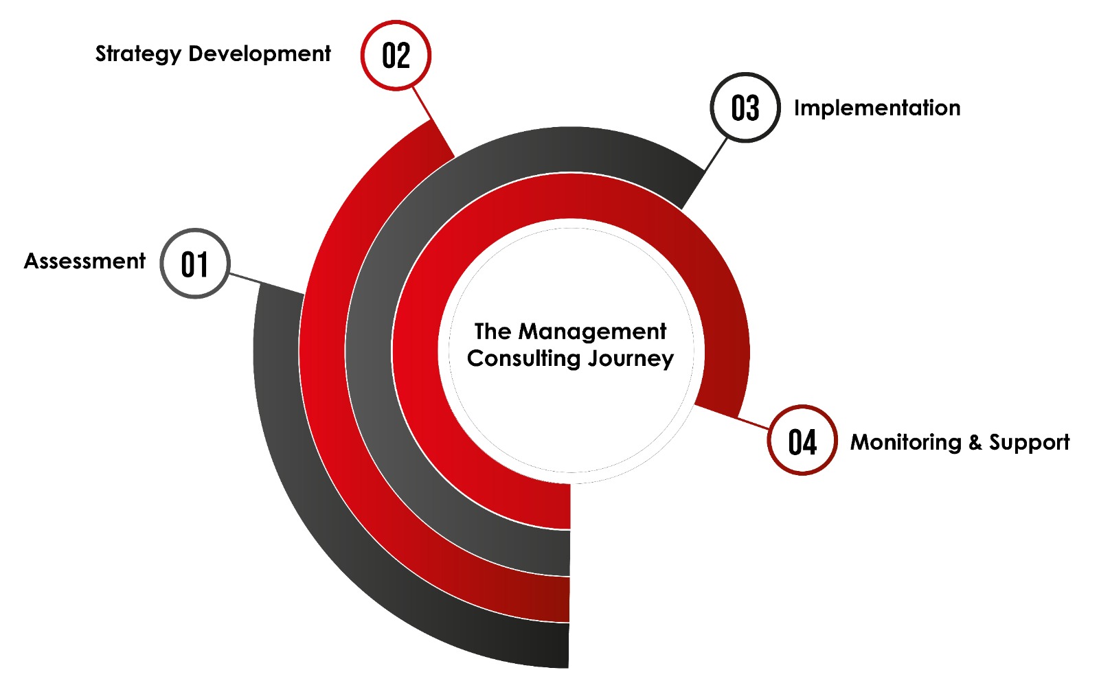 Infographics on the Procedure of Management Consulting Services